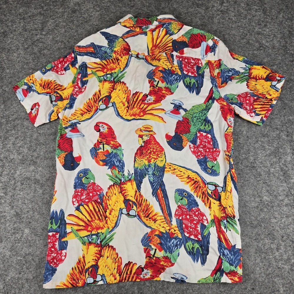 Vintage Levi's Hawaiian Camp Shirt Parrot Bowling Mens Sz Small Button Up Casual - Picture 9 of 14